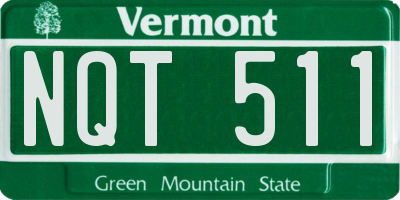 VT license plate NQT511