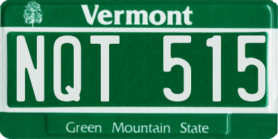 VT license plate NQT515