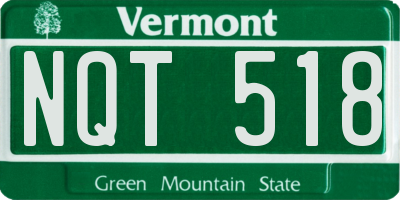 VT license plate NQT518