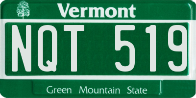 VT license plate NQT519