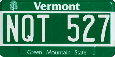 VT license plate NQT527