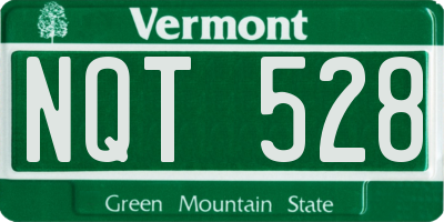 VT license plate NQT528