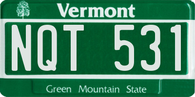 VT license plate NQT531