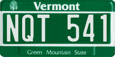 VT license plate NQT541
