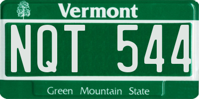 VT license plate NQT544