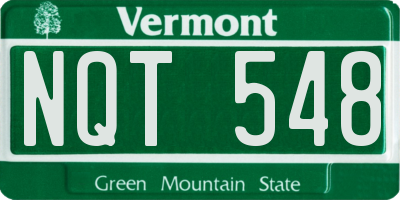 VT license plate NQT548