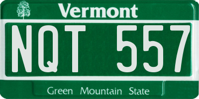 VT license plate NQT557