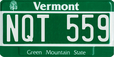 VT license plate NQT559