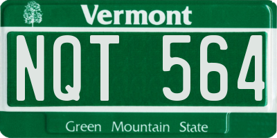 VT license plate NQT564
