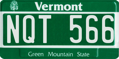 VT license plate NQT566