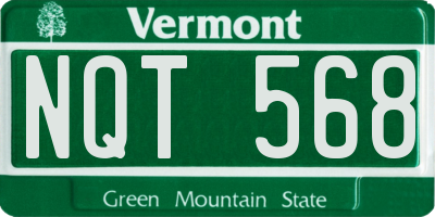 VT license plate NQT568