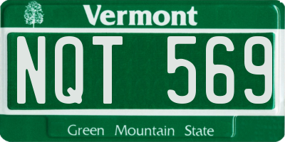 VT license plate NQT569