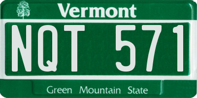 VT license plate NQT571