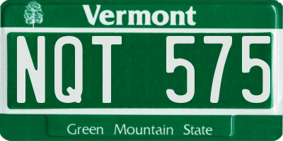 VT license plate NQT575
