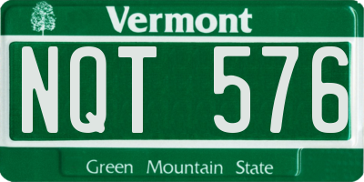 VT license plate NQT576