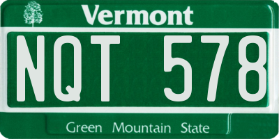 VT license plate NQT578