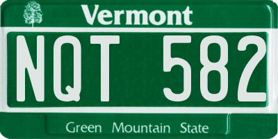 VT license plate NQT582