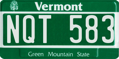 VT license plate NQT583