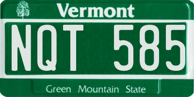 VT license plate NQT585