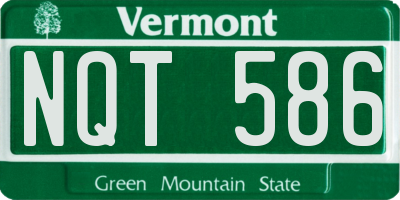 VT license plate NQT586