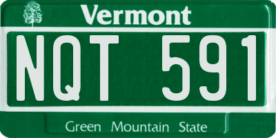 VT license plate NQT591