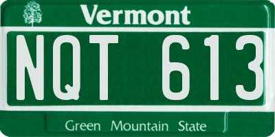 VT license plate NQT613