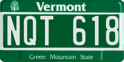 VT license plate NQT618