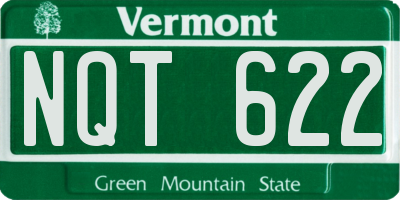 VT license plate NQT622