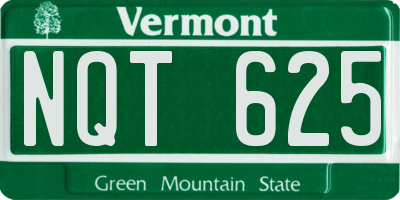 VT license plate NQT625