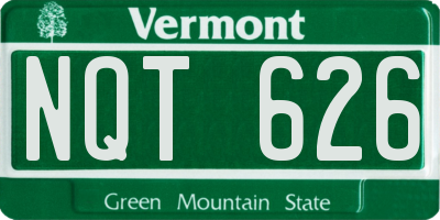 VT license plate NQT626