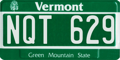 VT license plate NQT629