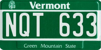 VT license plate NQT633