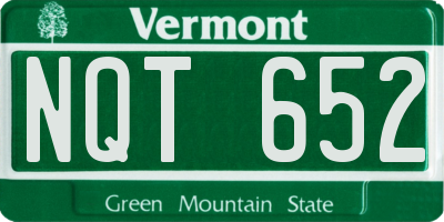 VT license plate NQT652