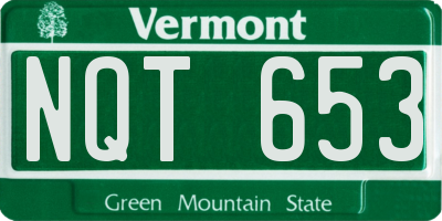 VT license plate NQT653