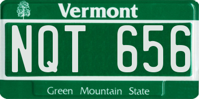 VT license plate NQT656