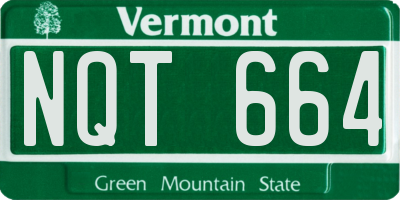 VT license plate NQT664