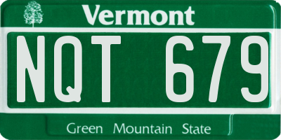 VT license plate NQT679