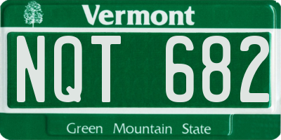 VT license plate NQT682