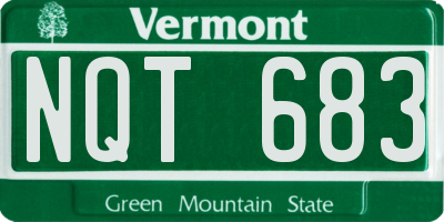 VT license plate NQT683