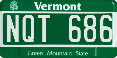 VT license plate NQT686