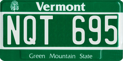 VT license plate NQT695