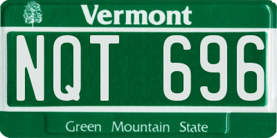 VT license plate NQT696