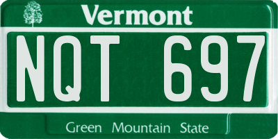 VT license plate NQT697