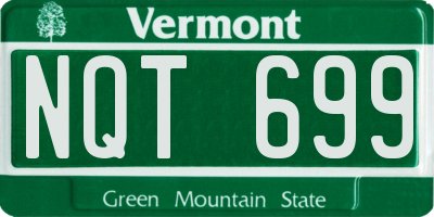 VT license plate NQT699