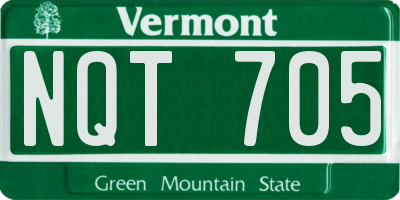 VT license plate NQT705
