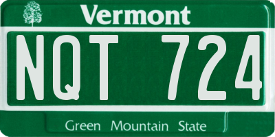 VT license plate NQT724