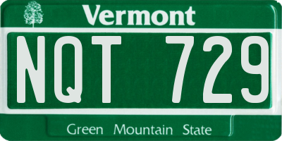 VT license plate NQT729