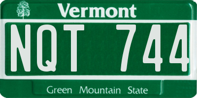 VT license plate NQT744