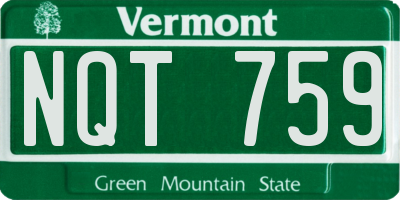 VT license plate NQT759