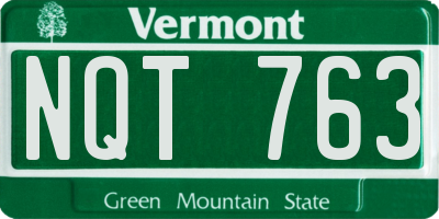 VT license plate NQT763